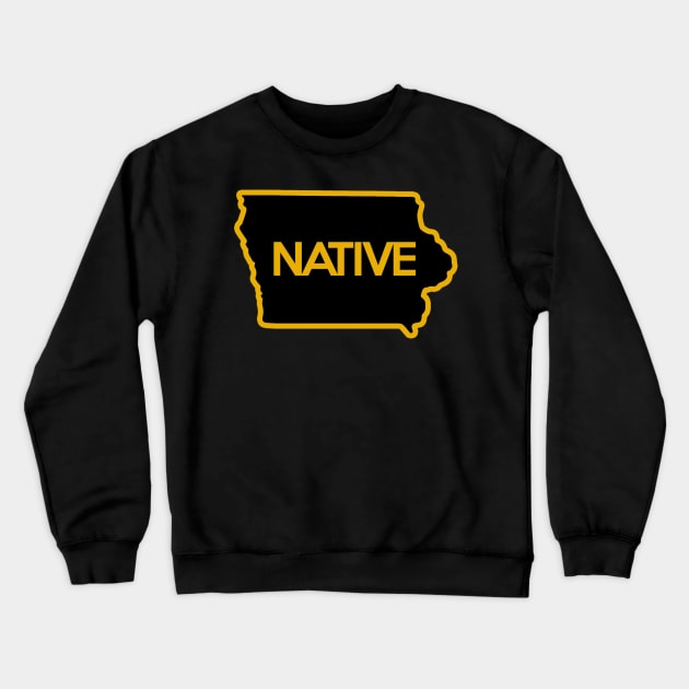 Iowa Native Sticker Crewneck Sweatshirt by mindofstate